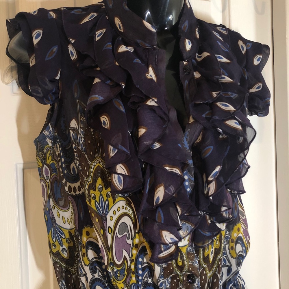 M Romeo & Juliet Sheer Ruffle Blouse - Picture 2 of 8